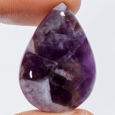 100 Natural Chevron Amethyst Pear Cabochon Gemstone 29.5 Ct. 27X19X7 mm X-27506