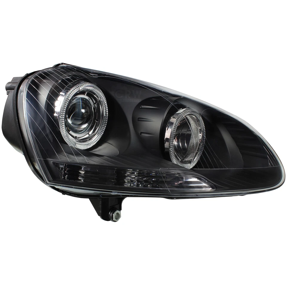 Scheinwerfersatz für VW Golf V 5 Typ 1K Bj. 03-08 Angel Eyes klar/schwarz H7+H7 - Bild 3 von 4