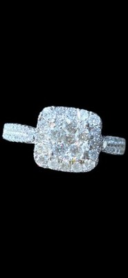 9kt White Gold Natural Diamond Ring. Size M. Val $5840.No offers 