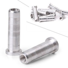 12Stück Silber Archery Aluminium-Pfeileinsatz ID6,2 mm für Compoundbogenpfeil