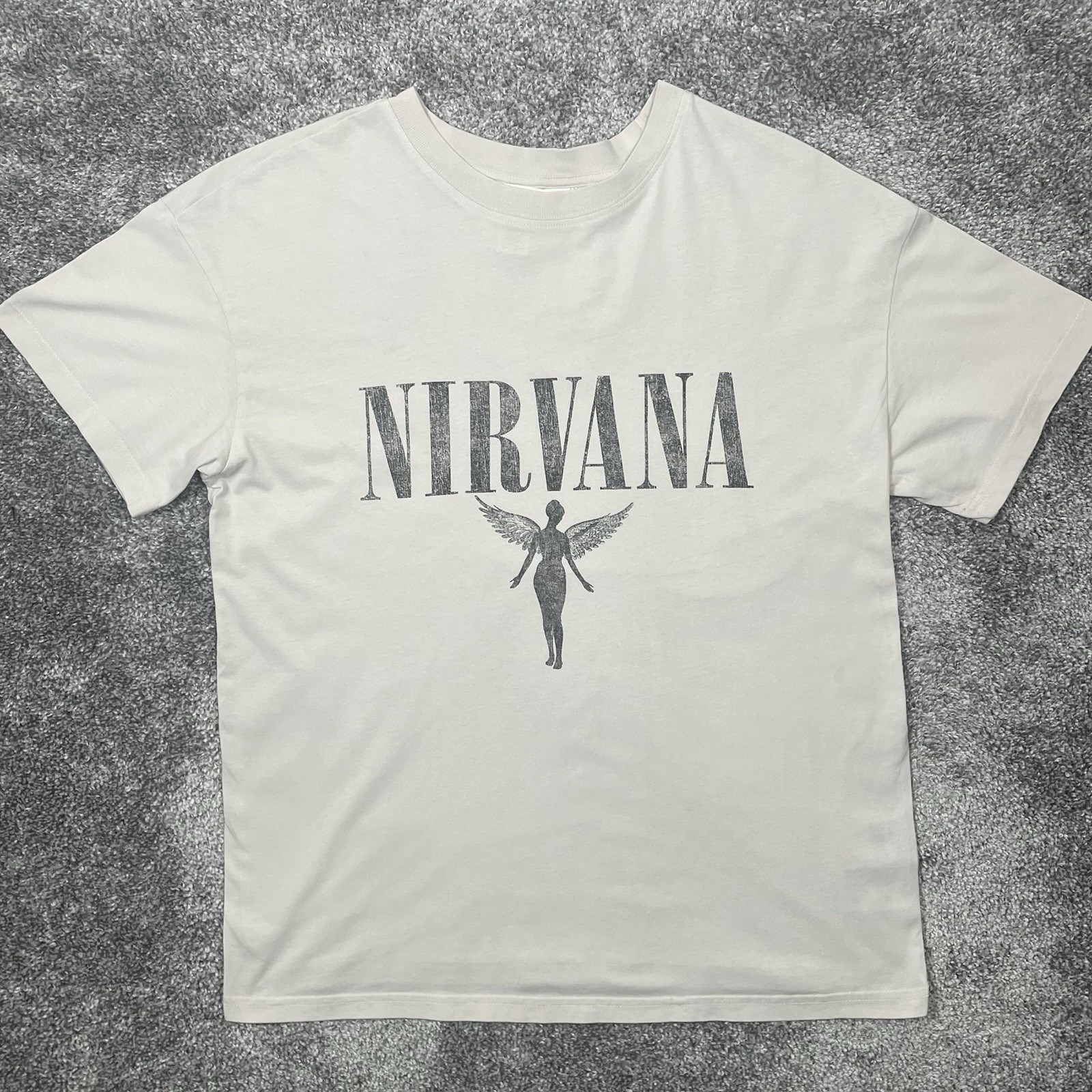 H&M Nirvana In Utero T Shirt Men's XS Grunge Y2K Skater Rock Band Alternative