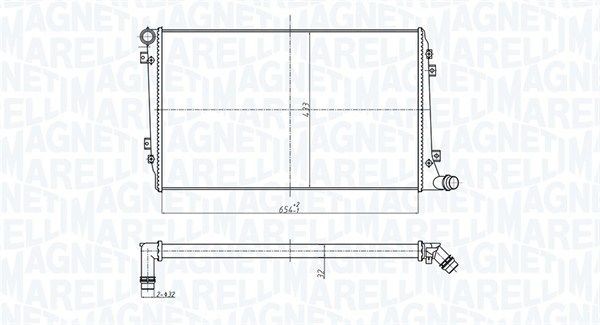 Magneti Marelli KüHler, MotorküHlung 350213167300 FüR Audi Seat Skoda VW-image
