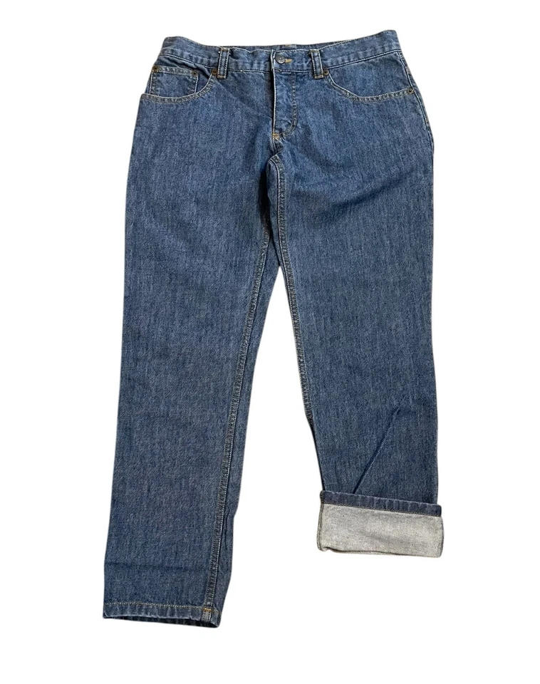 Женские укороченные джинсы Marc Jacobs с манжетами размер 6 средняя стирка низкая талия прямые - Изображение 3 из 4