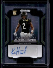 2025 Panini Prizm Draft Picks Auto Kobe Hudson RC Auto Carolina Panthers