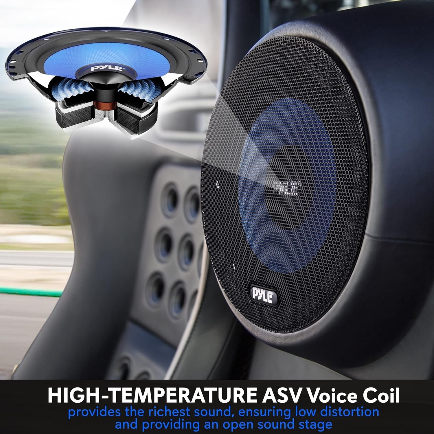 Pyle Two-Way Component Speaker System - 6.5" Two-Way, 360 Watts w/ 4 Ohm