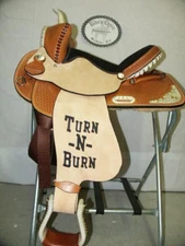 15" GW CUSTOM BARREL  RACING SADDLE MADE IN BRYANT ALABAMA