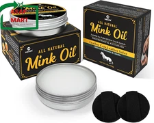 MEKER Mink Oil for Leather Boots, Leather Conditioner and Cleaner 3.52 Oz-All-Na