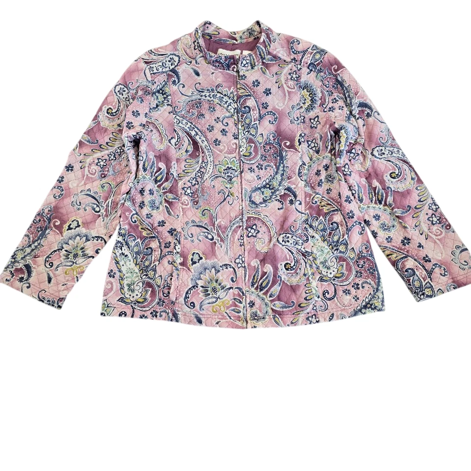 VETEMENTS Giacca trapuntata Alfred Dunner donna boho pastello shacket 16 artsy paisley floreale