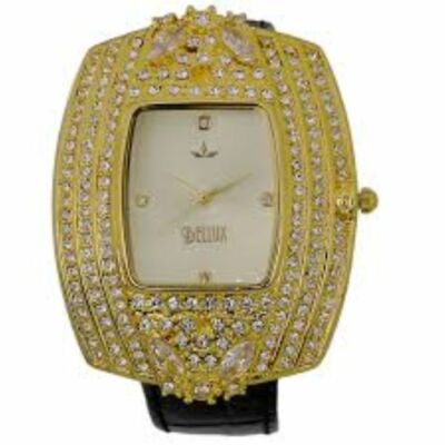 BELLUX UHR vergoldet. mit Zirkonia. Schweizer Quarzwerk. 59,90   NEU