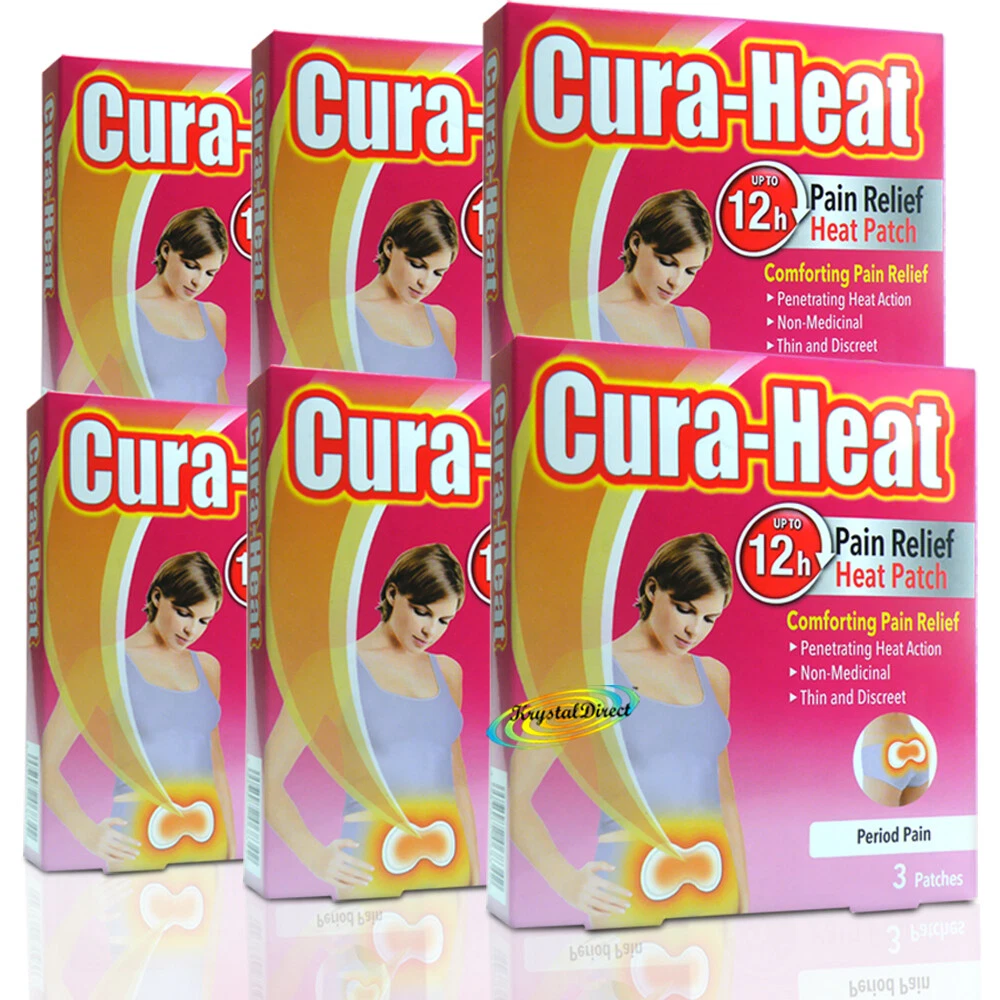 Cura Heat Period Pain Relief Patches, 48 OFF