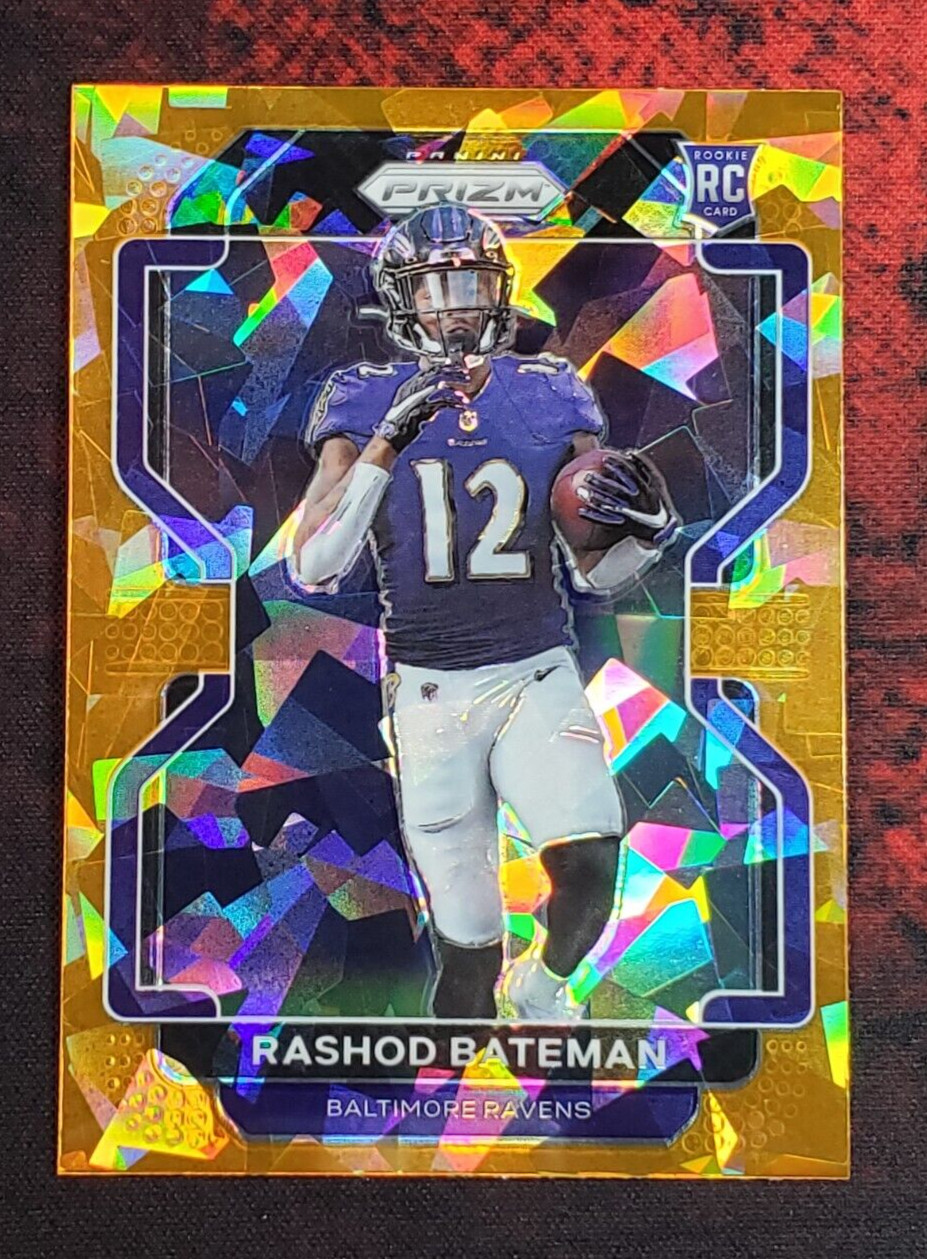 Rashod Bateman  SP RC ▪ 2021 Prizm  ORANGE ICE Prizm #340   Rookie  Ravens