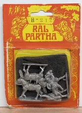 Vintage Ral Partha Hyborean Age Turan H-212 Heavy Cavalry With Scimitar 1979