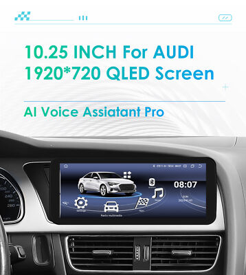 10.25'' Android 13 Carplay Car Stereo Radio BT5.0 For Audi A4 A5 B8 S4 S5 09-2016