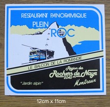 Sticker Decal Rochers de Naye Gear Railway Jardin Alpin Montreux Plein ROC
