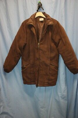 Men SMALL St Johns Bay Jacket Coat SUEDE Brown Leather FULL Men SMALL St Johns Bay Jacket Coat SUEDE Brown Leather FULL