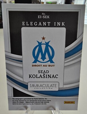 PANINI　immaculate　サッカー　カード　1of1 1/1 🔥🔥🔥Sead Kolasinac 1/1 One Of One🔥🔥 2022-23 Panini Immaculate