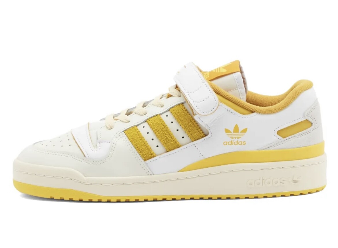Adidas Forum 84 Low Men’s Size 7 Causal Shoe  White Yellow Lifestyle Sneaker
