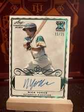 Nick Yorke 2020 Leaf Trinity Green Spectrum XRC Auto SP # 11/25 Prospect