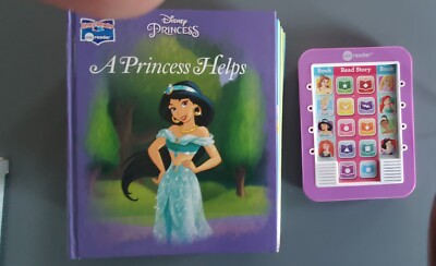 Disney Princess Me Reader Electronic Reader Untested & 9 Books. As Is. 