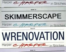 CHARLEY HARPER IN STITCHES counted cross stitch-YOUR CHOICE-leaflets/chartpacks