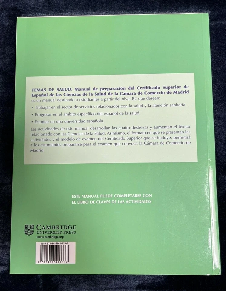 Temas De Salud Student Workbook Spanish Edition 2009 Marisa De Prada Segovia NEW - Image 2 of 4