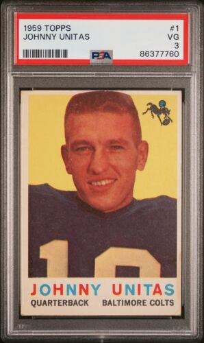 1959 Topps #1 - Johnny Unitas PSA 3 VG!! - Picture 1 of 2