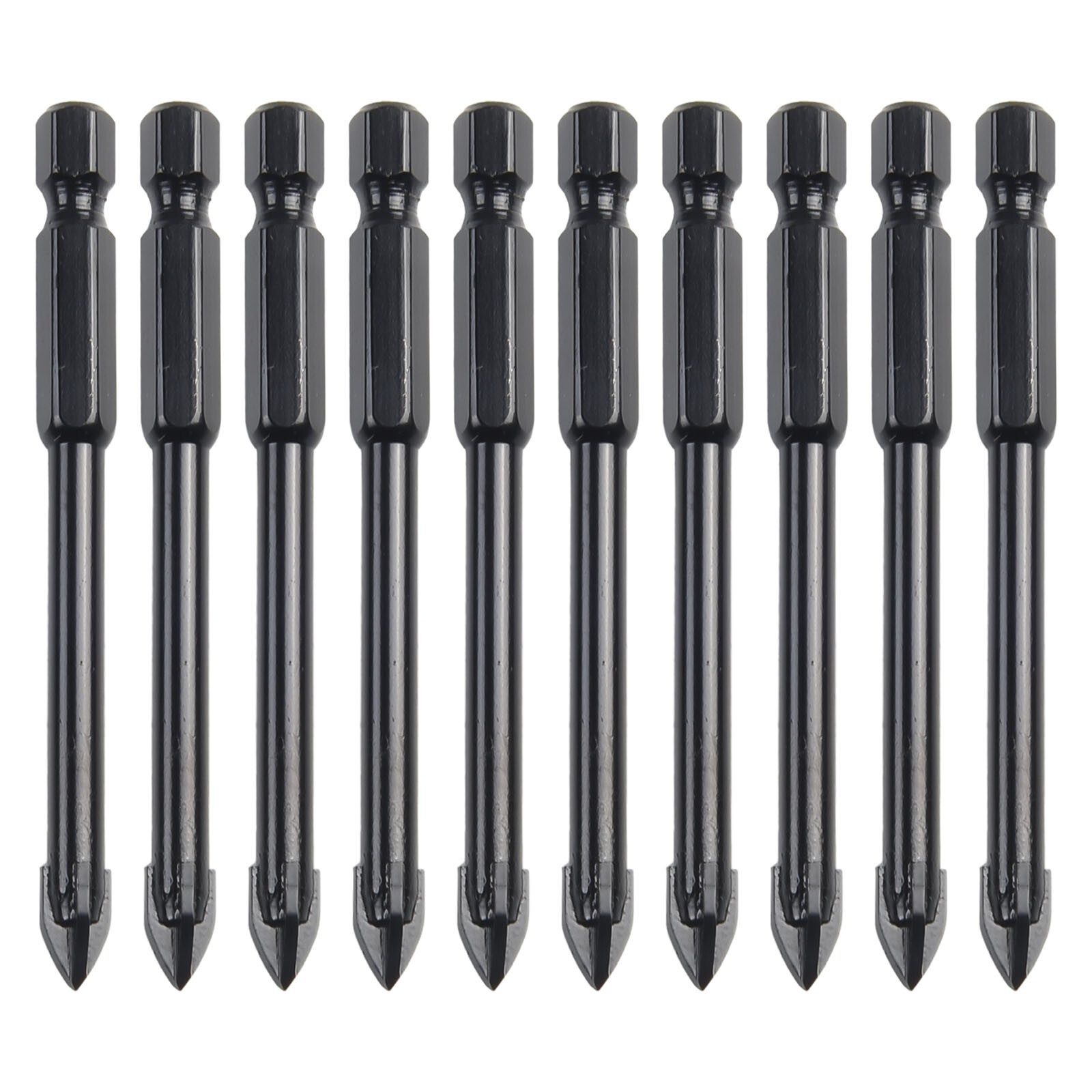 10x Tile Porcelain Drill Bit Marble Ceramic Glass Brick Shank Hex Spear Head,6mm