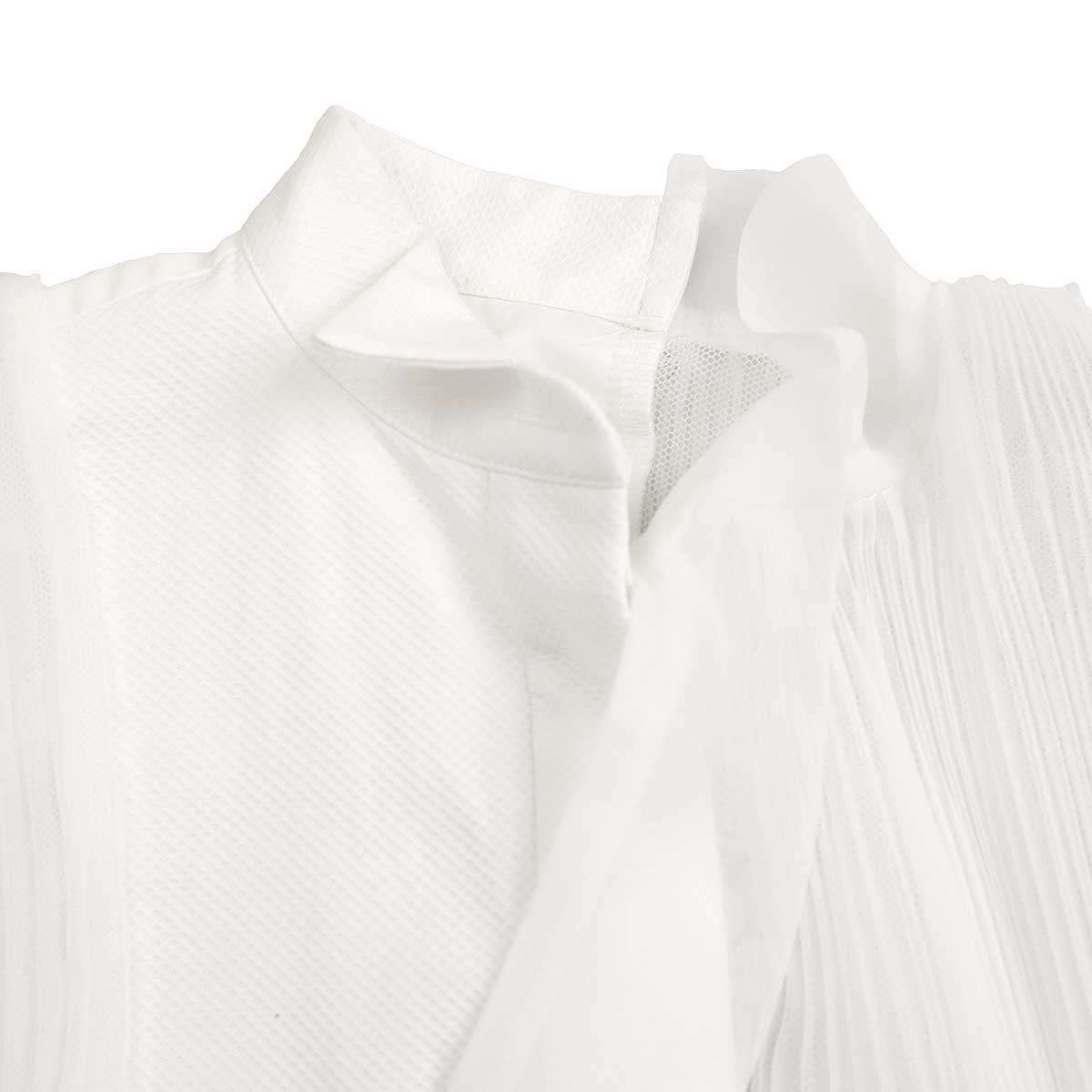 Sacai 21Ss Cotton Poplin Shirt Sheer Pleated 21-05414 White 1 | eBay