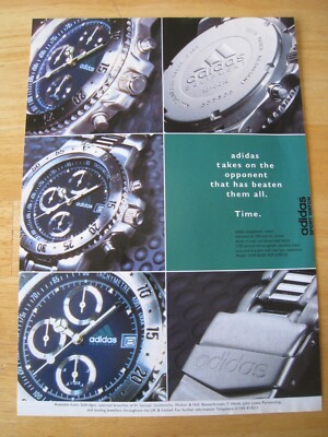 ADIDAS SPORTUHR MODELL 10.0018.001 MERCEDES 1996 WERBUNG A4 AKTE 25