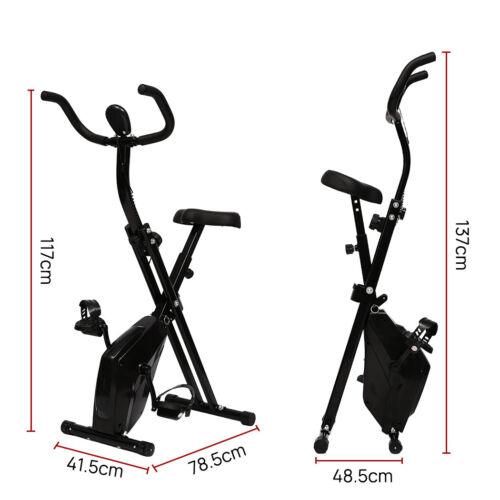 Folding Exercise Bike X-Bike Magnetic Bicycle Cycling Flywheel Fitness NEW - Picture 2 of 14