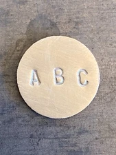 Vintage Custom Monogrammed Token Keychain Charm Fob