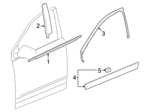 Cadillac GM OEM 10-16 SRX Front Door-Applique Window Trim Left 20932871