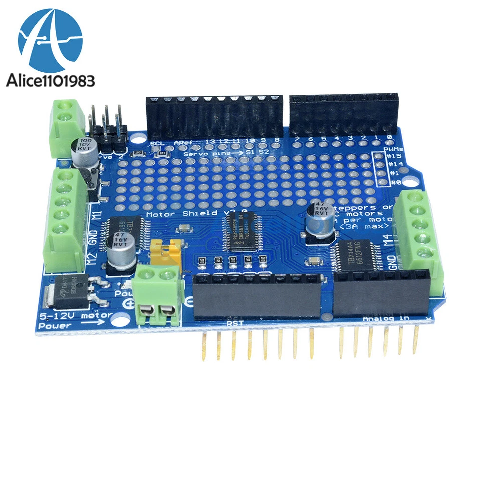 Motor / Stepper / Servo / Robot Shield for Arduino I2C V2 Kit with PWM Driver - Image 2 of 4