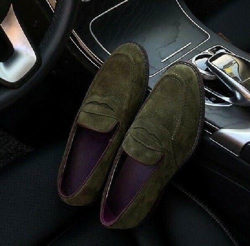 Herrenschuhe Wildleder Leder Slipper Halbschuhe flach Mode Kleid formell Arbeitsschuhe - Bild 12 von 16