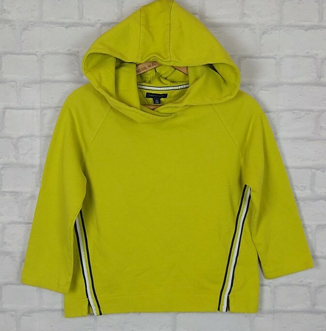 VTG RETRO 80S BRIGHT TOMMY HILFIGER CROP SWEATSHIRT SWEATER HOODIE