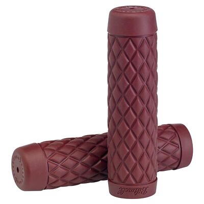 BILTWELL Torker Gummi Griffe 1 Zoll Lenker  für Harley & Custom Bikes Oxblood