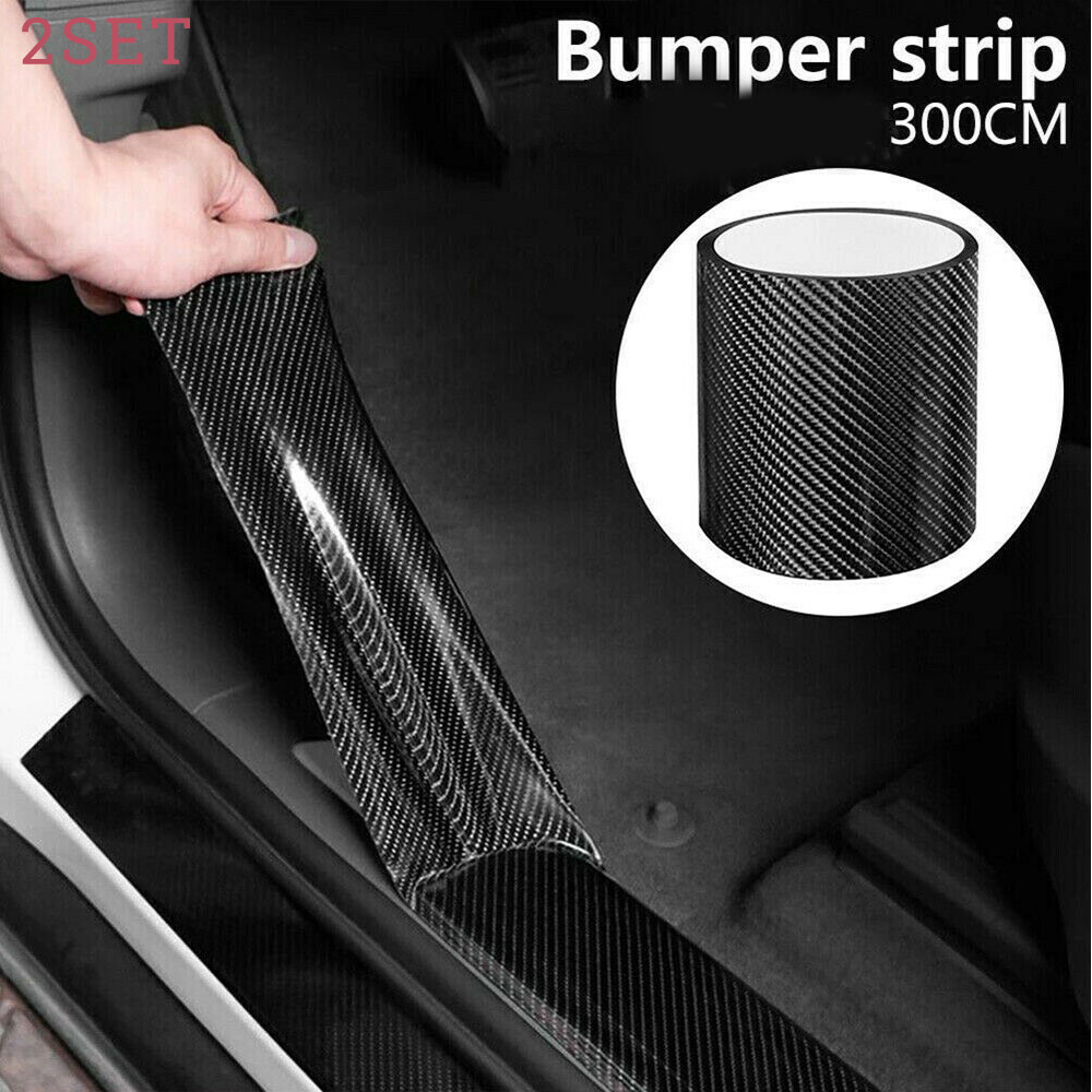 2set Auto Accessories 7CM Carbon Fiber Vinyl Film Car Interior Wrap Stickers Bla