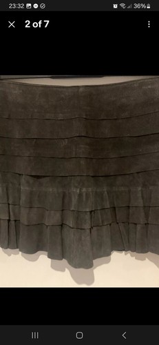 Bay Suede Skirt Vintage Size 14 - Picture 2 of 4