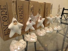 5 x NEW Encore Porcelain Starseeds Trust,Peace,Hope,Faith Love Baby Star Set