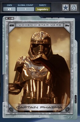 Topps Star Wars Card Trader 2024 Women of  Captain Phasma Gilded Silver 2cc