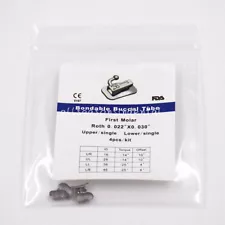 4 Pcs/ Pack Dental Orthodontic 1st Molar Bracket Bondable 0 22 Roth Buccal Tube