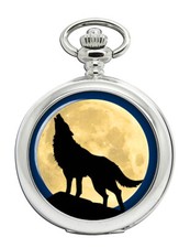 Howling Wolf Pocket Watch