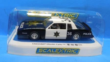 ! SCALEXTRIC 1/32 C4108 CHEVROLET MONTE CARLO POLICE SLOT CAR *ST