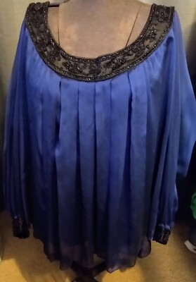 Alex Evenings Blouse Size 3X Armpits 30 In Shoulder Down 29 In Bottom 34 In...