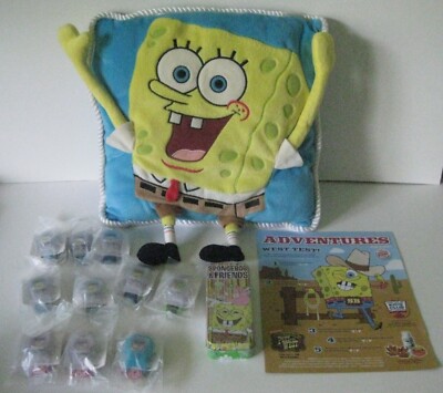 13 SpongeBob SquarePants Pillow Watch Kellogg's Nickelodeon Patrick Sandy Lot