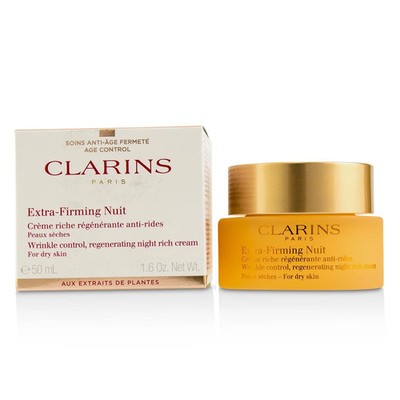 Clarins Extra-Firming Nuit Wrinkle Control, Regenerating Night Rich Cream - F...