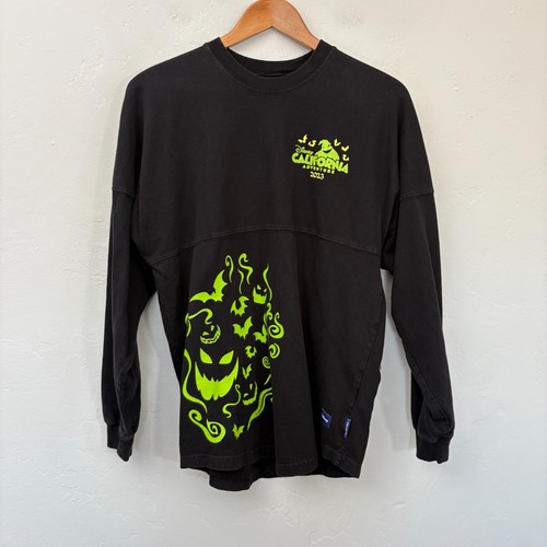 Disney 2023 Oogie Boogie Bash Spirit Jersey Size XS Black Long Sleeve Neon