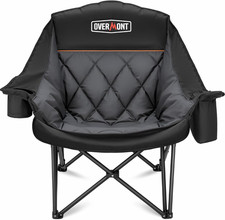 Oversized XL Camping Chair for Adults - 400lbs Support Heavy-Duty Padded Folding