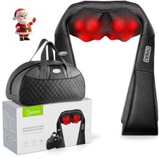 cotsoco Neck Massager,Shiatsu Shoulder and Back Massager 4 Piece Set, Black