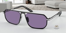 PRADA PR A53S 1BO05Q Matte Black Violet Mirror Silver 59 mm Men's Sunglasses
